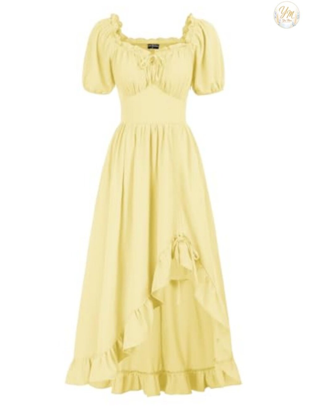 Renaissance Corset Dress High Low Victorian Peasant Costume